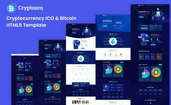 Cryptocurrency ICO & Bitcoin HTML5 Website template — Template by Templatemonster