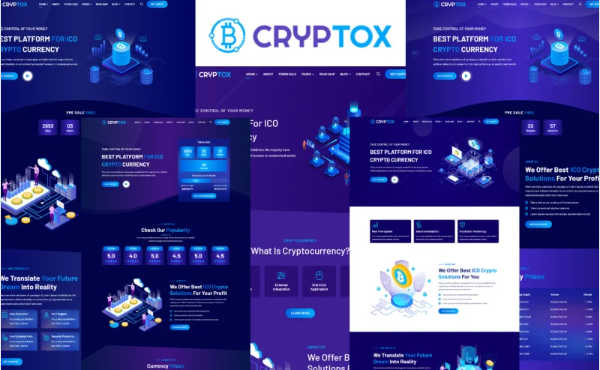 Cryptox – ICO Cryptocurrency HTML5 Template