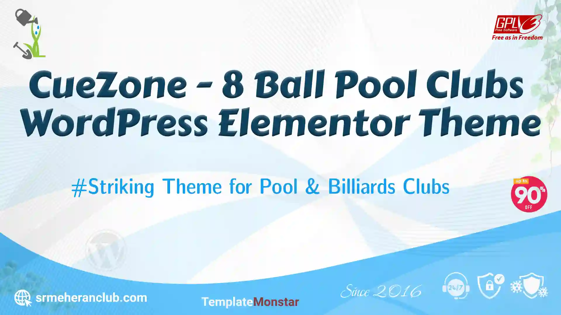 CueZone – 8 Ball Pool Clubs WordPress Elementor Theme — Theme by Templatemonster