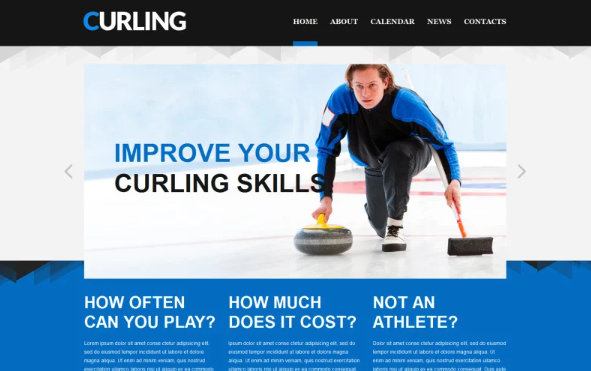 Curling Responsive Website Template