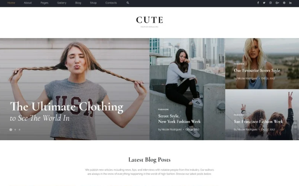 Cute – Fashion Magazine Multipage HTML5 Website Template — Template by Templatemonster