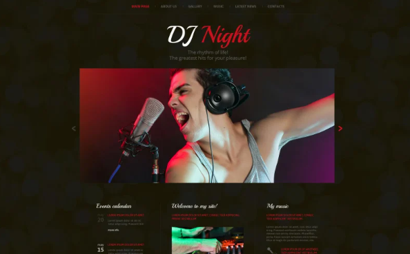 DJ Superstar Website Template