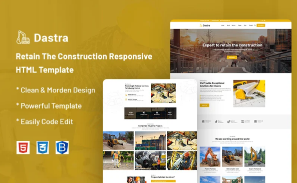 Dastra – Retain The Construction Responsive Website Template