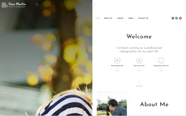 Dave Martin – Videographer Responsive HTML5 Website Template — Template by Templatemonster