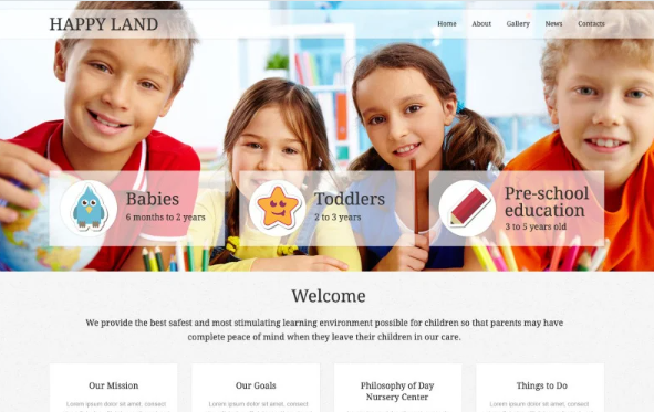 Day Care Responsive Website Template