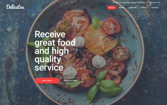 Delicatos Website Template