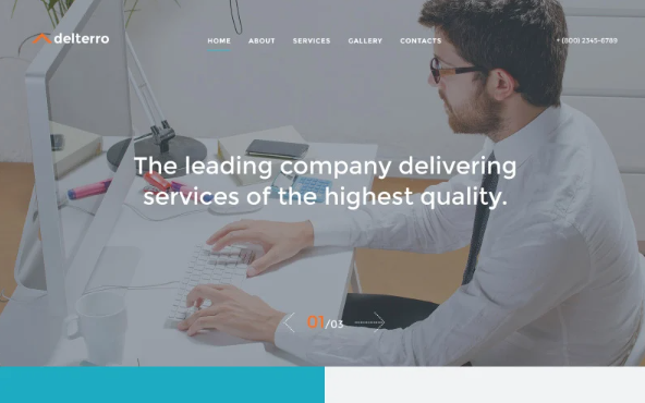 Delterro Website Template — Template by Templatemonster