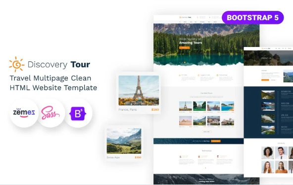 Discovery Tour – Travel Agency HTML5 Website Template — Template by Templatemonster