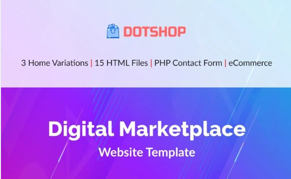 DotShop – Digital Marketplace Website Template — Template by Templatemonster