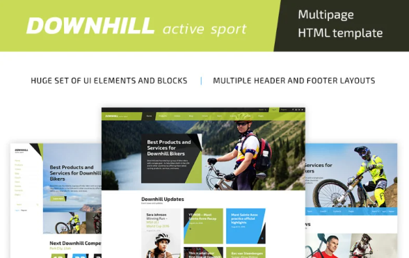DownHill – Active Sport Multipage HTML5 Website Template — Template by Templatemonster