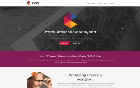 Drafting Responsive Website Template