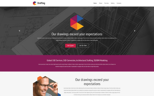 Drafting Room Website Template — Template by Templatemonster