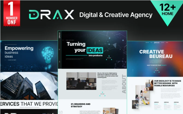 Drax – IT Solutions and Creative Agency Services HTML Website Template — Template by Templatemonster