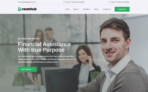 DreamHub Finance Consulting HTML5 Template — Template by Templatemonster