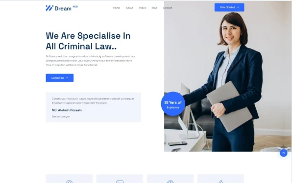 DreamHub – Law Consulting HTML5 Template — Template by Templatemonster