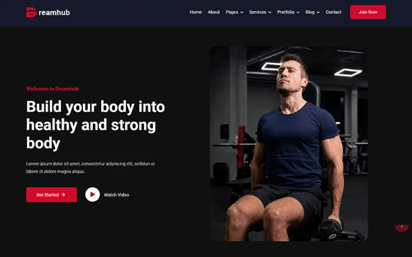 DreamHub Personal Trainer And Fitness GYM HTML5 Template — Template by Templatemonster