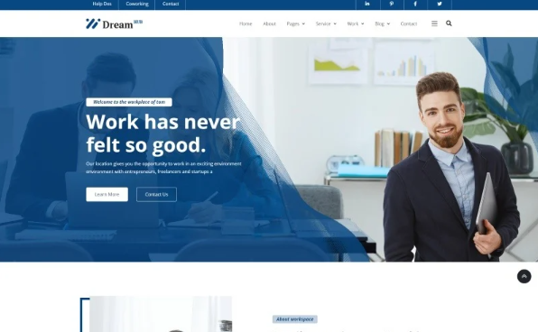 DreamHub – Workspace-Company HTML5 Template — Template by Templatemonster