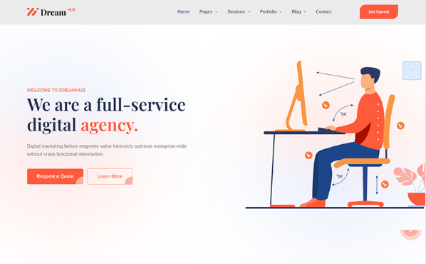 Dreamhub – Digital Agency HTML5 Template — Template by Templatemonster