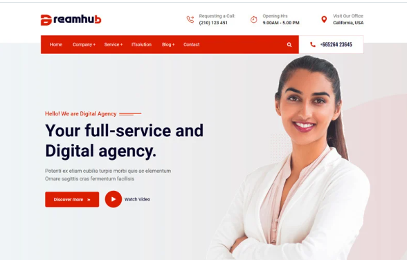 Dreamhub Digital Agency and Software Company HTML5 Template — Template by Templatemonster