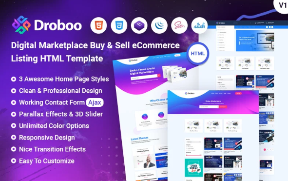 Droboo – Multipurpose eCommerce Marketplace Online Shop HTML Template — Template by Templatemonster