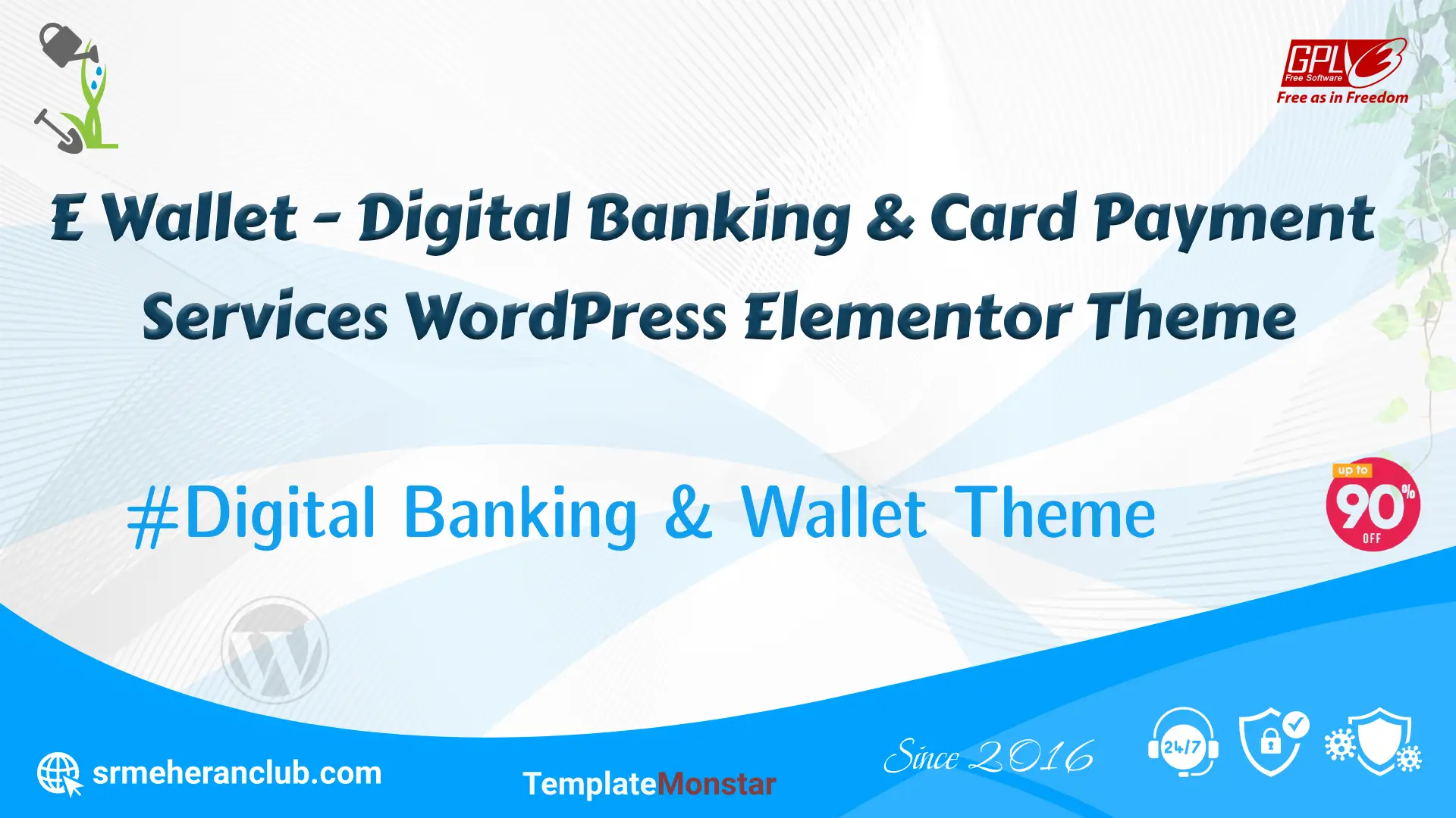 E Wallet – Digital Banking & Card Payment Services WordPress Elementor Theme — Theme by Templatemonster