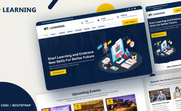 E-learning Online courses Website Template