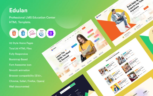 Edulan – Online Education and LMS HTML Template