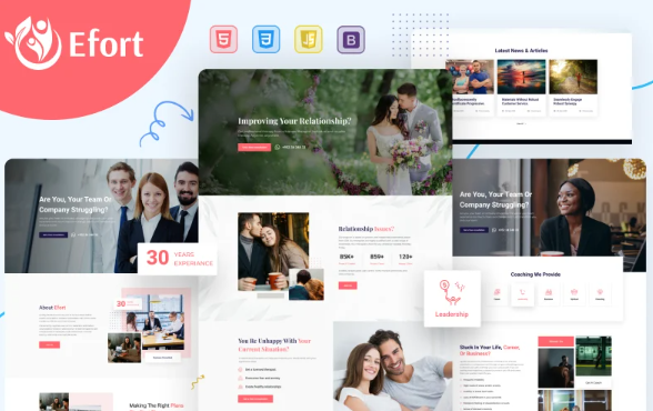 Efort – Life Coach HTML5 Template — Template by Templatemonster