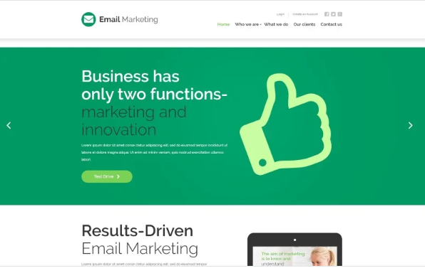 Email Marketing Website Template