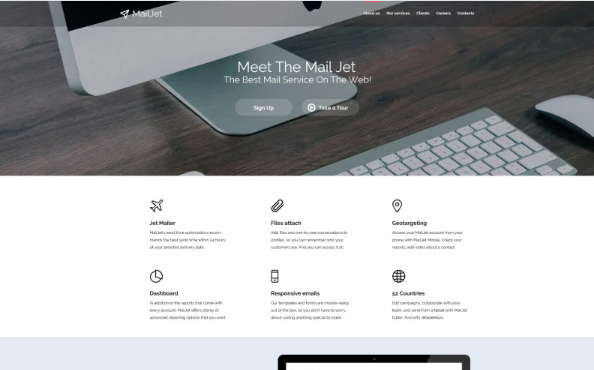 Email Services Responsive Website Template