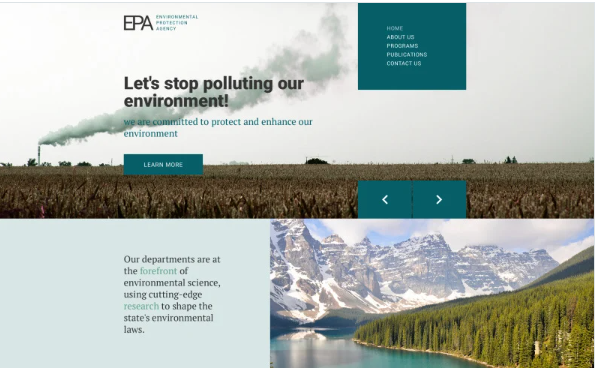Environmental Protection Agency Website Template