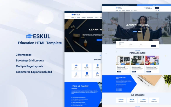 Eskul – Responsive Education Website HTML Template