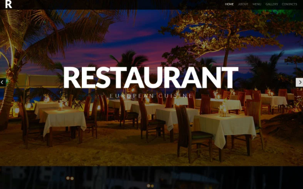 European Restaurant Responsive Website Template — Template by Templatemonster