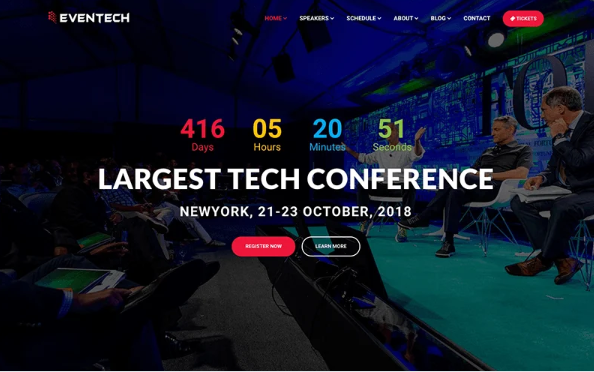 Eventech – Conference Event Website Template