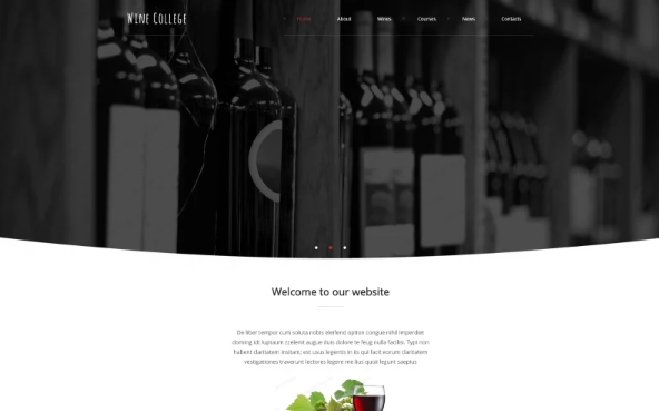 Exquisite Wine Website Template — Template by Templatemonster