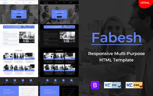 Fabesh – Multipurpose Bootstrap 5 HTML Template — Template by Templatemonster