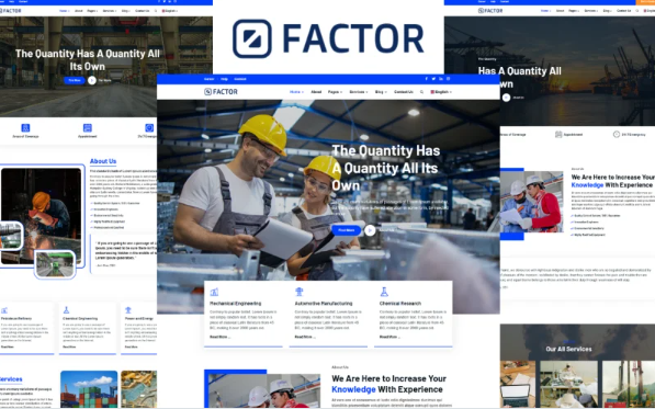 Factor – Industry & Factory HTML5 Website Template — Template by Templatemonster