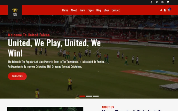 Falcon – Cricket, Sports & Club HTML Website Template — Template by Templatemonster