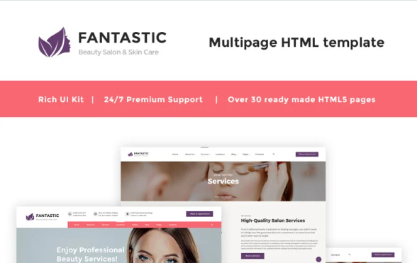 Fantastic – Beauty Salon Website Template — Template by Templatemonster