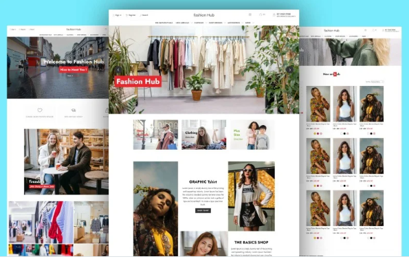 Fashion hub is an e-commerce website template — Template by Templatemonster