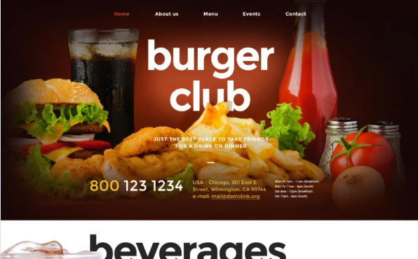Fast Food Restaurant Responsive Website Template — Template by Templatemonster