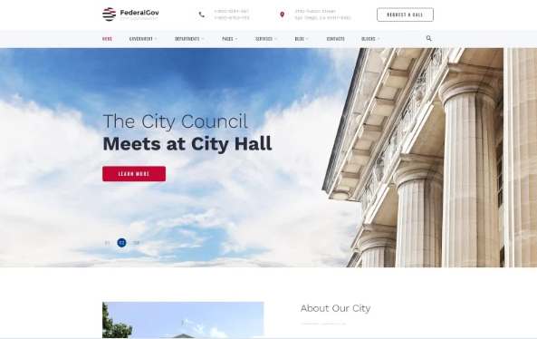 FederalGov – Government Ready-to-Use Classic HTML Website Template — Template by Templatemonster
