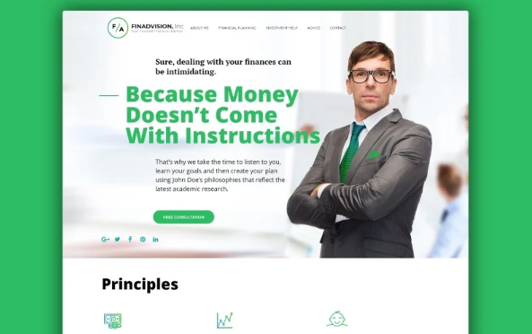 FinAdvision Inc Website Template — Template by Templatemonster