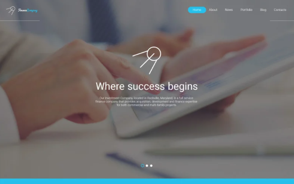 Finance Company Website Template — Template by Templatemonster