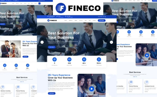Fineco – Finance and Consulting HTML5 Template — Template by Templatemonster