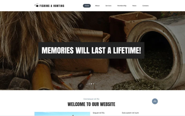 Fishing Hunting Blog Website Template — Template by Templatemonster