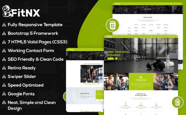 FitNX- Gym and Fitness HTML5 Website Template — Template by Templatemonster