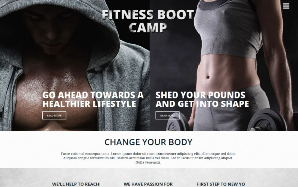 Fitness Club Website Template — Template by Templatemonster