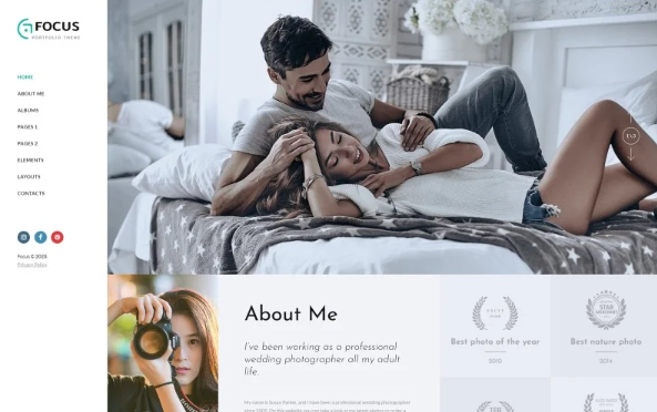 Focus – Photographer Portfolio Website Template — Template by Templatemonster