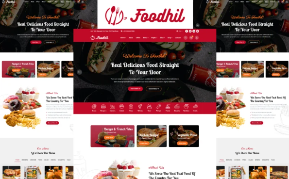 Foodhil – Fast Food Shop HTML5 Template — Template by Templatemonster